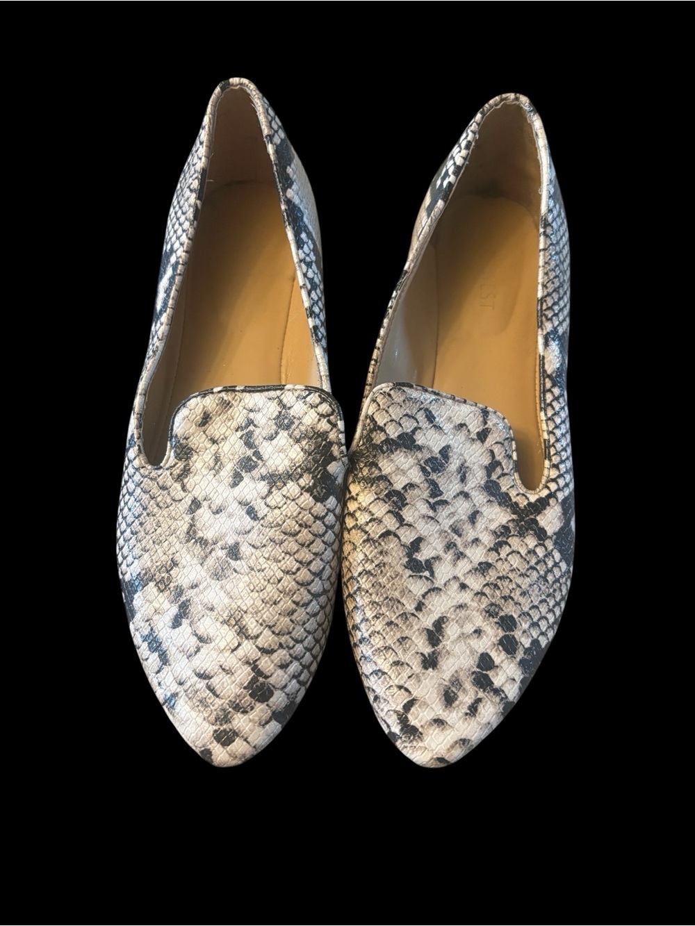 Nine West Frankieff Snake Print Python Loafers Flats Size 8M